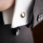 Sidney Dome Bronze Cufflinks With Personalised Pouch, thumbnail 4 of 7