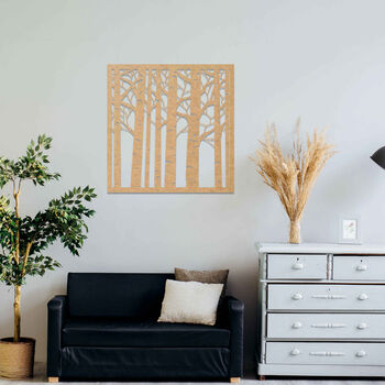 Wooden Forest Trees Wall Art Gift Idea For Her, 4 of 7