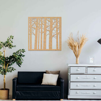 Wooden Forest Trees Wall Art Gift Idea For Her, 5 of 8