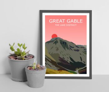 Great Gable Lake District Peak Art Print, 2 of 4