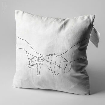 Pinky Promise Cushion Cover With Black And White, 3 of 6