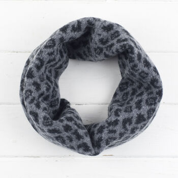Lambswool Leopard Knitted Cowl, 12 of 12
