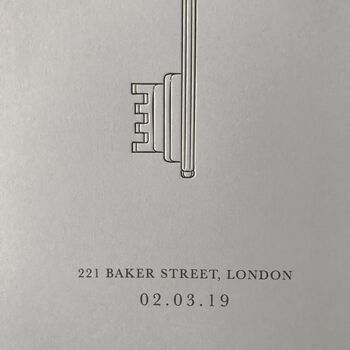 Personalised Home Letterpress Key Print Grey, 3 of 3