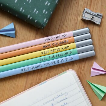 Set Of Five Positive Daily Reminder Pencils, 7 of 8
