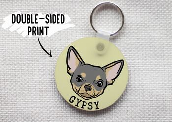 Chihuahua Portrait Keyring, 4 of 6