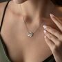 Eternal Love Heart Swans Necklace, thumbnail 2 of 9