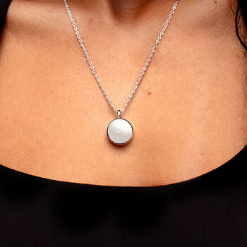 Diamond Round Ashes Urn Necklace 925 Sterling Silver, 4 of 8