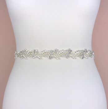 Valentina Pearl And Silver Flower Belt Or Sash, 6 of 12