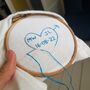Personalised Love Heart Hand Embroidered Handkerchief, thumbnail 5 of 11
