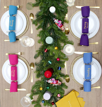 Sustainable Fabric Christmas Cracker Personalised Name, 5 of 8