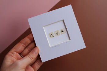 Mum Scrabble Tiles Mini Art Print, 2 of 10