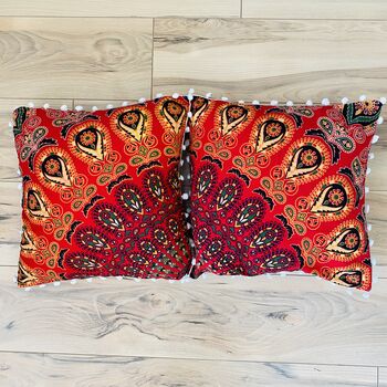 Pair Of Colourful, Mandala Cushion Covers, 5 of 7