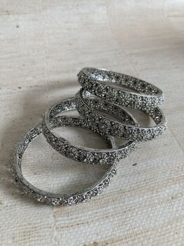 Oxidised Mirrorwork Indian Bangles Two.Eight, 3 of 4