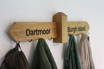 Personalised Oak Coat Rack, 8 of 12