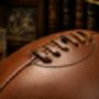 Personalised Vintage Full Cowhide Leather Rugby Ball, thumbnail 3 of 11