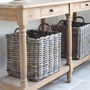 Square Rattan Basket With Handles, thumbnail 1 of 5