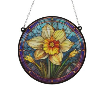 Daffodil Stained Glass Effect Suncatcher, 6 of 6