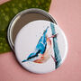 Inky Nuthatch Compact Pocket Mirror, thumbnail 1 of 5