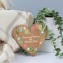 Hanging Wooden Heart With Printed Personalised Message, thumbnail 4 of 6