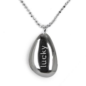 Lucky Love Or Happy Chiming Pebble Necklace, 2 of 5