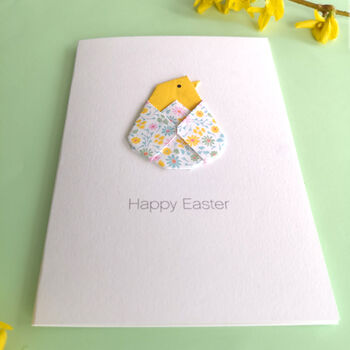 Personalised Happy Easter Origami Chick Card, 5 of 7