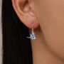 Sterling Silver Blue Sea Dragon Drop Earrings With Hooks, thumbnail 6 of 10