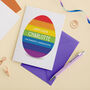 Personalised Easter Card For Kids Rainbow Egg, thumbnail 1 of 4