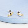 Planet Stud Earrings In Sterling Silver, thumbnail 3 of 12
