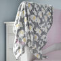 Personalised Grey And Yellow Fluffy Elephant Blanket, thumbnail 1 of 9