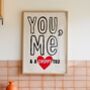 You, Me, Chippy Tea Kitchen Print, thumbnail 2 of 3