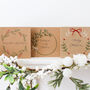 Embroidered Christmas Wreath Card Kit – Set Of Three Or Six With Envelopes, Hand Embroidery, thumbnail 2 of 7