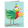 Mini Bird And Cake Card, thumbnail 2 of 5