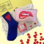 We Love Popart Makeup Bag And Socks Letterbox Gift, thumbnail 1 of 7