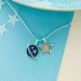 Planet And Personalised Star Charm Necklace, thumbnail 1 of 3
