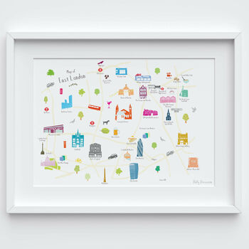 Map Of East London And The City Art Print, 2 of 3
