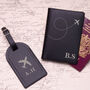 Personalised Initials Passport Cover And Luggage Tag Set, thumbnail 2 of 5