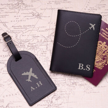 Personalised Initials Passport Cover And Luggage Tag Set, 2 of 5