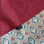 Fabric Gift Wrap Reusable Furoshiki Teal And Cherry, thumbnail 6 of 7