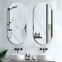 Long Oval Flat Wall Mirror, thumbnail 10 of 12