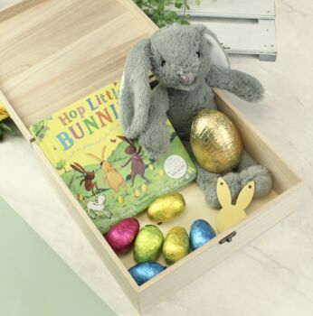 Personalised Easter Bunny Wooden Treat Box, 4 of 5
