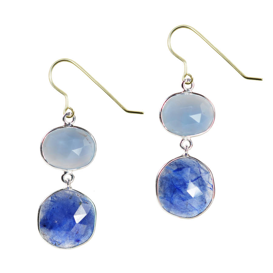 Sapphire and opal earrings Clearance