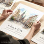 Krakow Poland Travel Wall Print, thumbnail 1 of 7