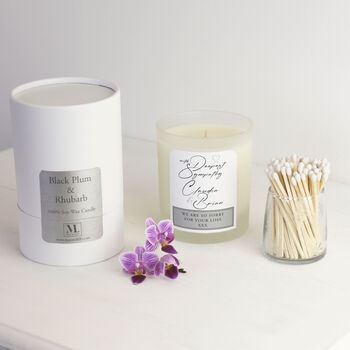 Personalised With Deepest Sympathy Soy Wax Candle, 2 of 10