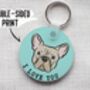 French Bulldog Keyring, thumbnail 4 of 6