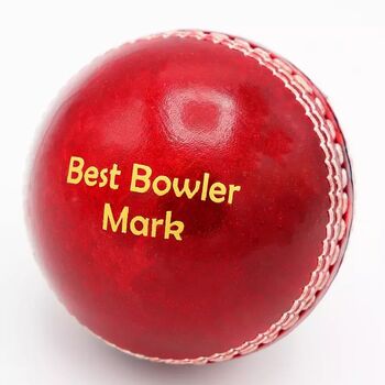 Personalised Vintage Leather Cricket Ball, 2 of 10