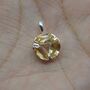 Citrine Silver Floral Pendant: November Birthstone, thumbnail 1 of 8
