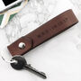 Personalised Luxury Brown Leather Keyring, thumbnail 1 of 4