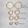 Everyday Gold Filled Hoop Earrings, thumbnail 4 of 12