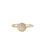 Gold Diamond Pave Circle Ring, thumbnail 2 of 8