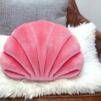 Soft Velvet Shell Shape Cushions, 3 of 11